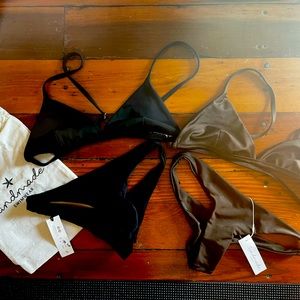 Sandmade thong bikinis size S NWT